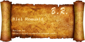 Biel Romuald névjegykártya